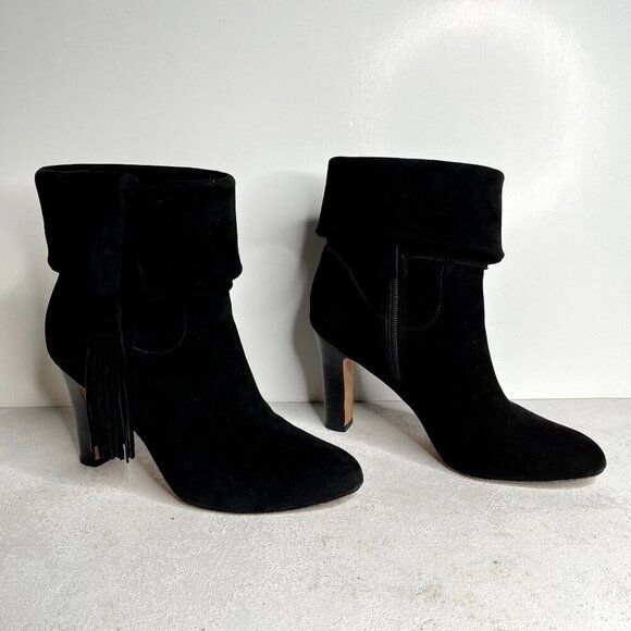 Johnston & Murphy Black Leather Stacked Heel Ankle Boot Womens Size 8M - Picture 3 of 13